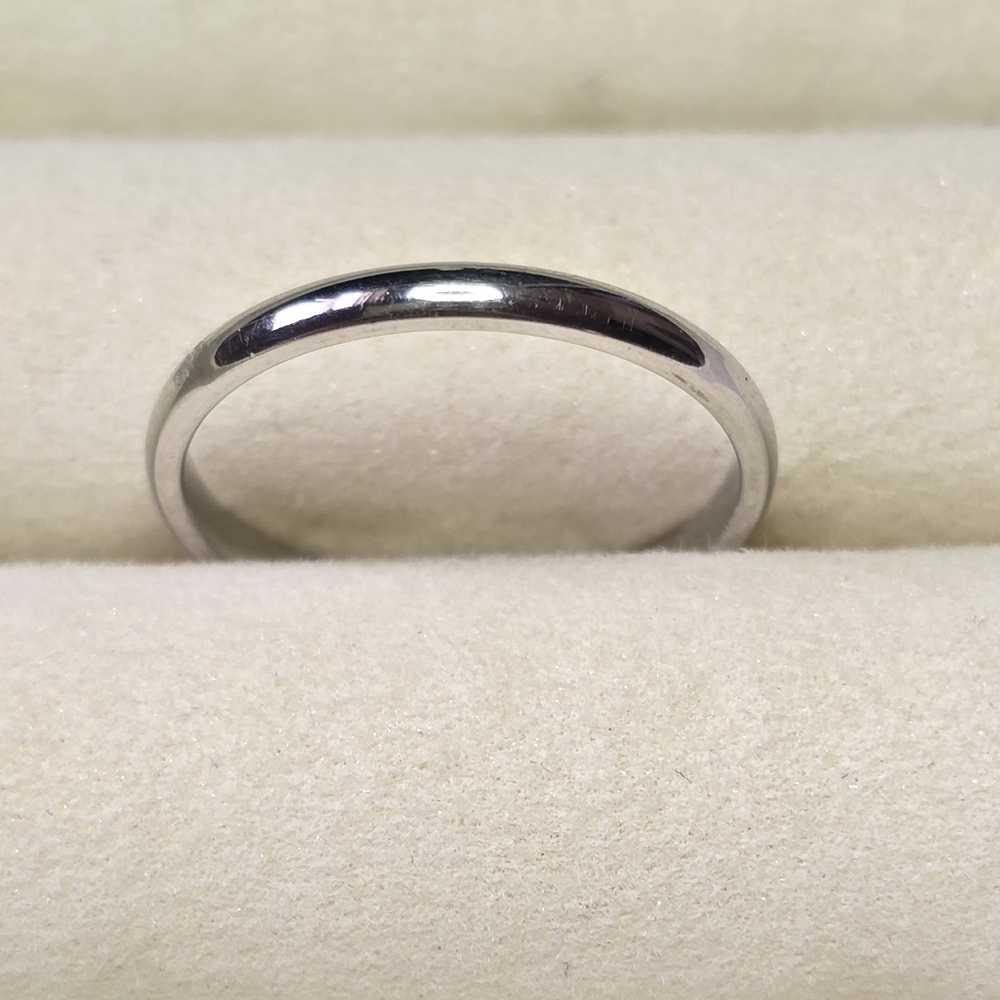 White Gold Plain Wedding Band